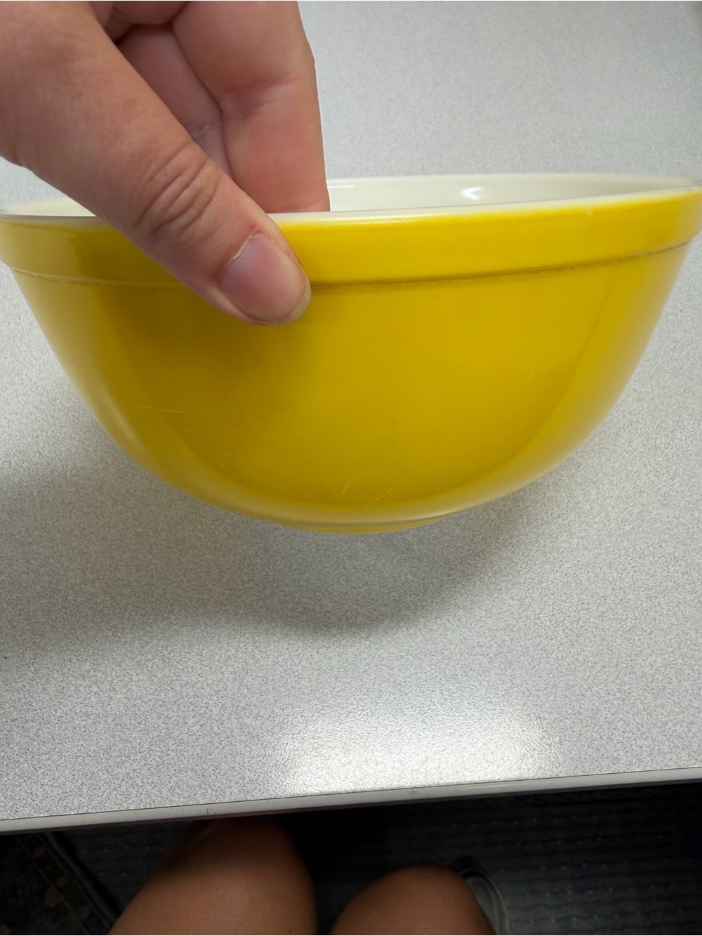 Pyrex 403 Yellow Ceramic Mixing Bowl - Bright Kitchen Salad Bowl